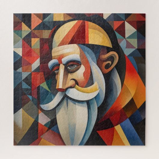 Kubisme Sinterklaas Legpuzzel (Verticaal)
