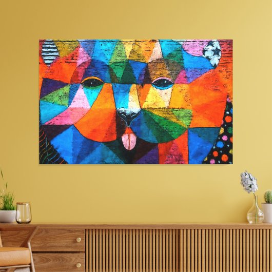 Kubisme Stadskunst Canvas Afdruk (Insitu (Woonkamer))