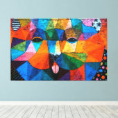 Kubisme Stadskunst Canvas Afdruk (Insitu (Houten vloer))