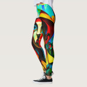 Kubisme Stijlvolle vrouwen Leggings (Links)