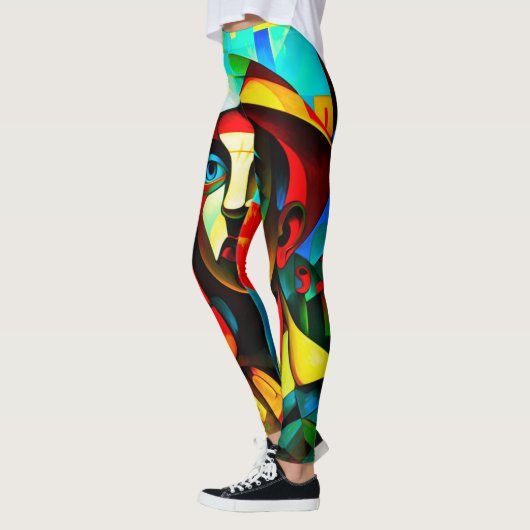 Kubisme Stijlvolle vrouwen Leggings (Links)