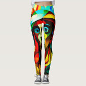 Kubisme Stijlvolle vrouwen Leggings (Voorkant)