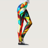 Kubisme Stijlvolle vrouwen Leggings (Rechts)