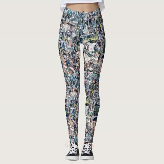 kubisme verdraaiing leggings (Voorkant)