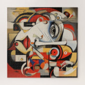 Kubisme Vrouw Abstracte Kunst Legpuzzel (Horizontaal)