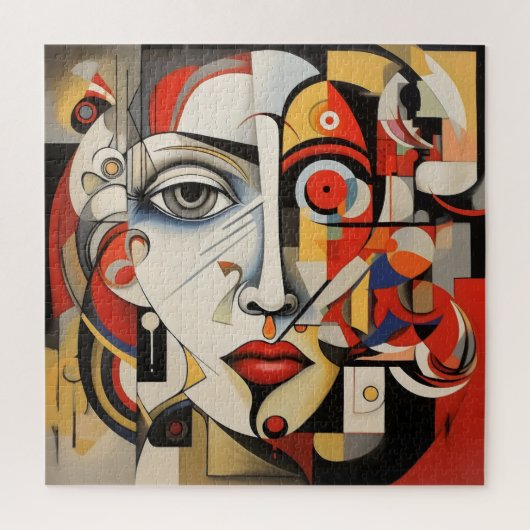 Kubisme Vrouw Abstracte Kunst Legpuzzel (Verticaal)