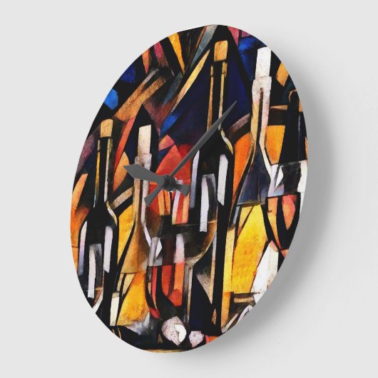 Kubisme Wijn Thema's: Flessen & Druiven Grote Klok (Hoek)