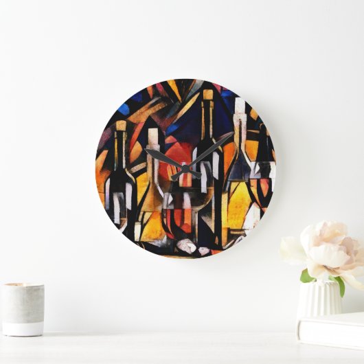 Kubisme Wijn Thema's: Flessen & Druiven Grote Klok (Huis)