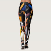 Kubisme Wijn Thema's: Flessen & Druiven Leggings (Achterkant)