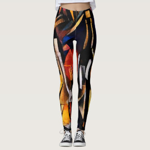 Kubisme Wijn Thema's: Flessen & Druiven Leggings