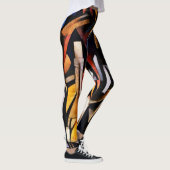Kubisme Wijn Thema's: Flessen & Druiven Leggings (Rechts)