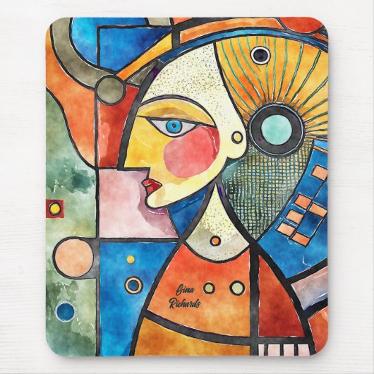 Kubismeontwerp Muismat (Voorkant)