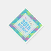 Kubist Abstract Pastel 30e Verjaardag Papier Serve Servetten (Hoek)
