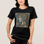 Kubist Athena Godin van Wijsheid Tri-Blend Shirt (Voorkant)