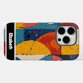  kubist blokkeert telefoon Hoesje (Achterkant (horizontaal))