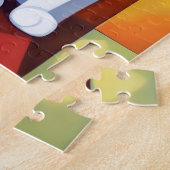 Kubist Calico Cat Art Legpuzzel (Zijkant)