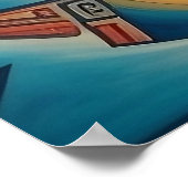 Kubist Graffiti ART - Een fusie van kunst en AI Poster (Hoek)