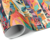 Kubist Kat Carnaval Cadeaupapier (Rol Hoek)