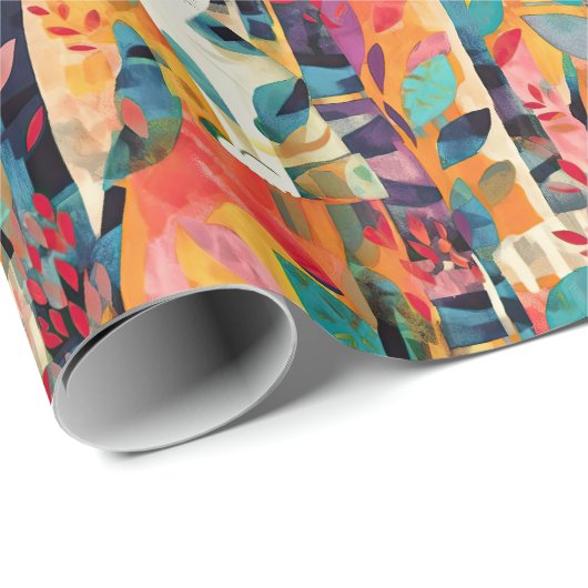 Kubist Kat Carnaval Cadeaupapier (Rol Hoek)