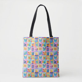 Kubist Katten Kleur Symfonie Tote Bag
