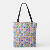 Kubist Katten Kleur Symfonie Tote Bag (Achterkant)