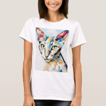 Kubist Oriental Cat Tshirt