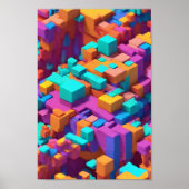 Kubist Spectrum 3D Poster (Voorkant)