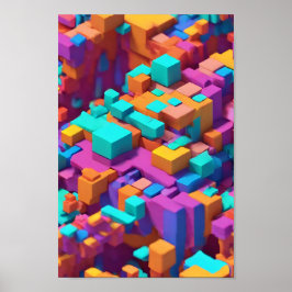 Kubist Spectrum 3D Poster