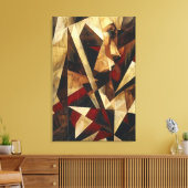 Kubistisch Abstract Portret Canvas Afdruk (Insitu (Woonkamer))