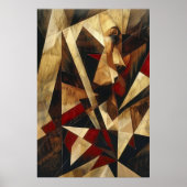 Kubistisch Abstract Portret Poster (Voorkant)