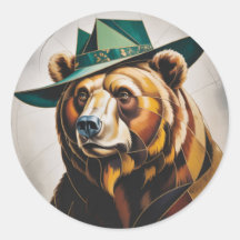 Kubistisch Beer Abstract geometrisch portret