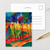 kubistisch landschap | Fritz Schaefler Briefkaart