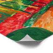 kubistisch landschap | Fritz Schaefler Poster (Hoek)