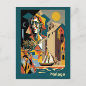kubistisch malaga briefkaart (Voorkant)