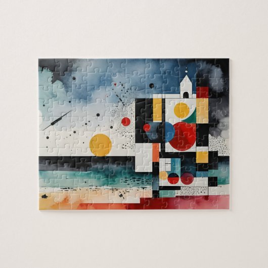 kubistisch zee legpuzzel (Horizontaal)