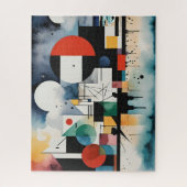 kubistisch zeegezicht legpuzzel (Verticaal)