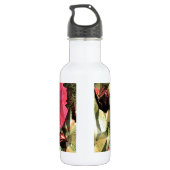 Kubistische Abstracte Rozen Waterfles (Achterkant)