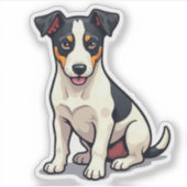 Kubistische charme, Schattige Manchester Terrier,  Sticker (Voorkant)