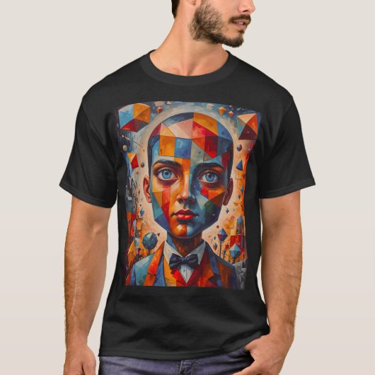 Kubistische Dreamscape: de gefragmenteerde realite T-shirt (Voorkant)