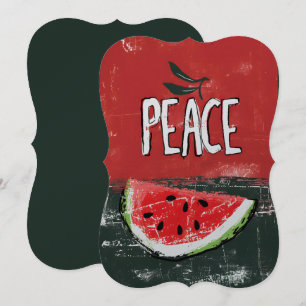 Kubistische elegantie doordrenkt met Graffiti Peac Kaart