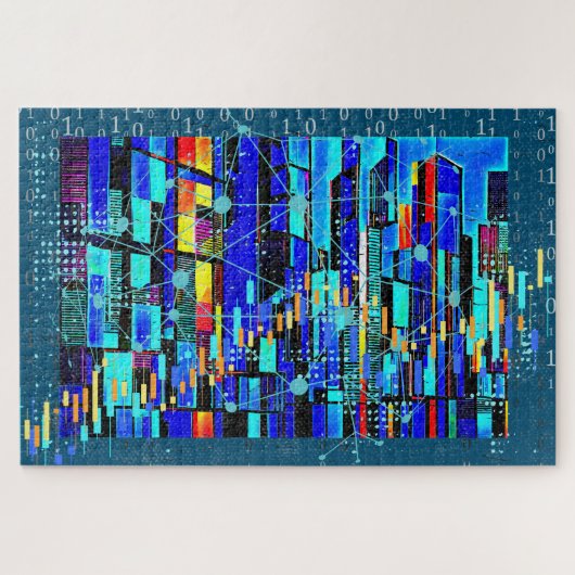 kubistische gegevens legpuzzel (Horizontaal)