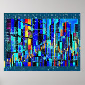 kubistische gegevens poster (Voorkant)