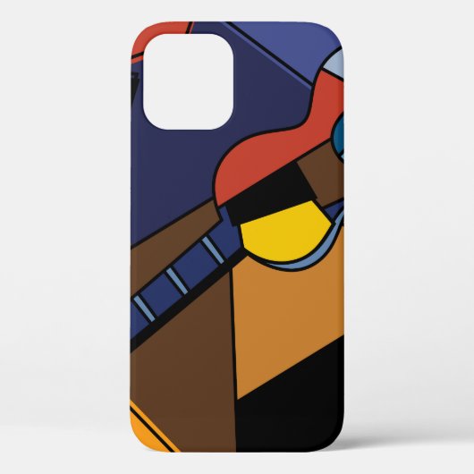 Kubistische gitaar Surrealisme Schilderen. Case-Mate iPhone Case (Achterkant)