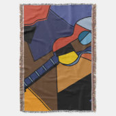 Kubistische gitaar Surrealisme Schilderen. Deken (Voorkant Verticaal)