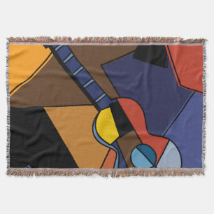 Kubistische gitaar Surrealisme Schilderen. Deken