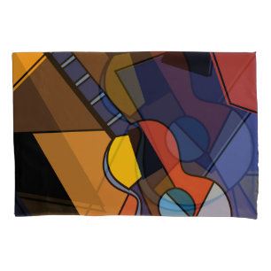 Kubistische gitaar Surrealisme Schilderen. Kussensloop