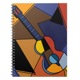 Kubistische gitaar Surrealisme Schilderen. Notitieboek