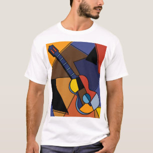 Kubistische gitaar Surrealisme Schilderen. T-shirt