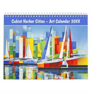 Kubistische havensteden – Kunstkalender 2026 Kalender