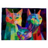 Kubistische Kat Sentinels Groot Cadeauzakje (Achterkant)
